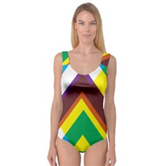 Triangle Chevron Rainbow Web Geeks Princess Tank Leotard 