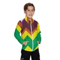 Triangle Chevron Rainbow Web Geeks Wind Breaker (Kids) View1