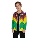 Triangle Chevron Rainbow Web Geeks Wind Breaker (Kids) View2