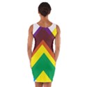 Triangle Chevron Rainbow Web Geeks Wrap Front Bodycon Dress View2