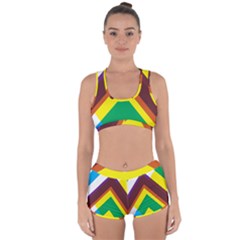 Triangle Chevron Rainbow Web Geeks Racerback Boyleg Bikini Set