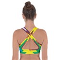 Triangle Chevron Rainbow Web Geeks Cross Back Sports Bra View2