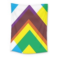 Triangle Chevron Rainbow Web Geeks Medium Tapestry by Mariart