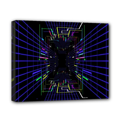 Seamless 3d Animation Digital Futuristic Tunnel Path Color Changing Geometric Electrical Line Zoomin Canvas 10  X 8  by Mariart