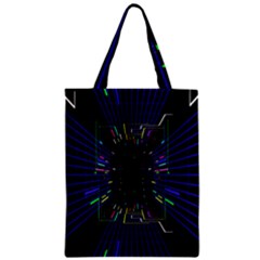 Seamless 3d Animation Digital Futuristic Tunnel Path Color Changing Geometric Electrical Line Zoomin Zipper Classic Tote Bag