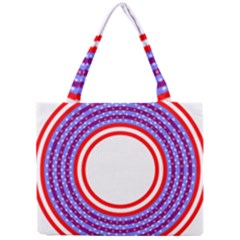 Stars Stripes Circle Red Blue Space Round Mini Tote Bag by Mariart