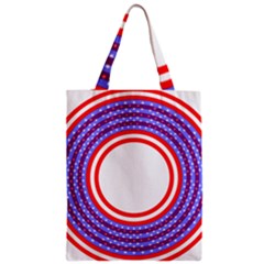 Stars Stripes Circle Red Blue Space Round Zipper Classic Tote Bag by Mariart