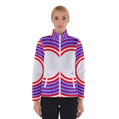 Stars Stripes Circle Red Blue Space Round Winterwear