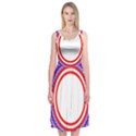 Stars Stripes Circle Red Blue Space Round Midi Sleeveless Dress View1