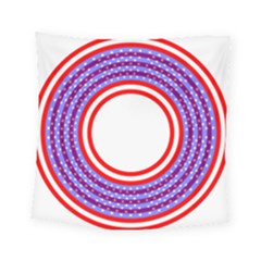 Stars Stripes Circle Red Blue Space Round Square Tapestry (Small)