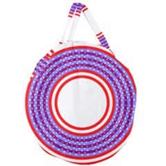 Stars Stripes Circle Red Blue Space Round Giant Round Zipper Tote by Mariart