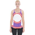 Stars Stripes Circle Red Blue Space Round Piece Up Tank Top View1