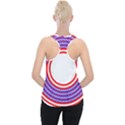 Stars Stripes Circle Red Blue Space Round Piece Up Tank Top View2