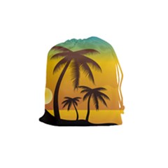 Sunset Summer Drawstring Pouches (medium) 