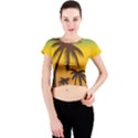 Sunset Summer Crew Neck Crop Top View1