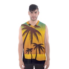 Sunset Summer Men s Basketball Tank Top