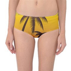 Sunset Summer Mid-waist Bikini Bottoms