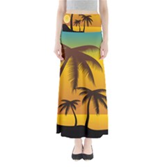 Sunset Summer Full Length Maxi Skirt