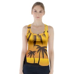 Sunset Summer Racer Back Sports Top