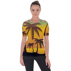 Sunset Summer Short Sleeve Top