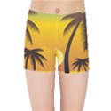 Sunset Summer Kids Sports Shorts View1