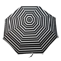 Tribal Stripes Black White Folding Umbrellas