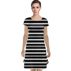 Tribal Stripes Black White Cap Sleeve Nightdress