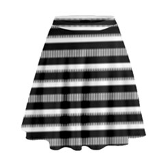 Tribal Stripes Black White High Waist Skirt by Mariart