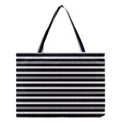 Tribal Stripes Black White Medium Tote Bag