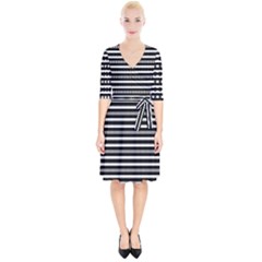 Tribal Stripes Black White Wrap Up Cocktail Dress