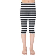 Tribal Stripes Black White Kids  Capri Leggings 