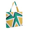 Triangles Texture Shape Art Green Yellow Medium Tote Bag View2