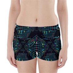 Seamless 3d Animation Digital Futuristic Tunnel Path Color Changing Geometric Electrical Line Zoomin Boyleg Bikini Wrap Bottoms