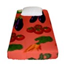 Vegetable Carrot Tomato Pumpkin Eggplant Fitted Sheet (Single Size) View1