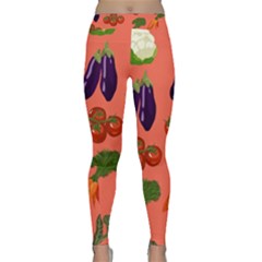 Vegetable Carrot Tomato Pumpkin Eggplant Classic Yoga Leggings by Mariart