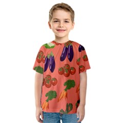 Vegetable Carrot Tomato Pumpkin Eggplant Kids  Sport Mesh Tee