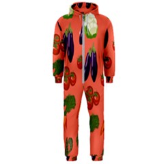 Vegetable Carrot Tomato Pumpkin Eggplant Hooded Jumpsuit (men)  by Mariart