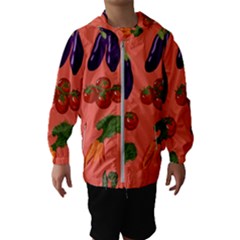 Vegetable Carrot Tomato Pumpkin Eggplant Hooded Wind Breaker (kids) by Mariart