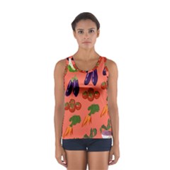 Vegetable Carrot Tomato Pumpkin Eggplant Sport Tank Top  by Mariart