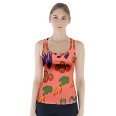 Vegetable Carrot Tomato Pumpkin Eggplant Racer Back Sports Top by Mariart