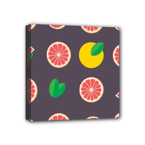 Wild Textures Grapefruits Pattern Lime Orange Mini Canvas 4  X 4 