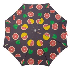 Wild Textures Grapefruits Pattern Lime Orange Straight Umbrellas by Mariart