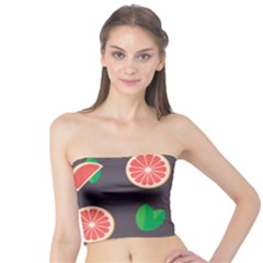 Wild Textures Grapefruits Pattern Lime Orange Tube Top