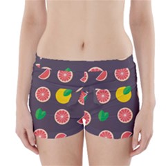 Wild Textures Grapefruits Pattern Lime Orange Boyleg Bikini Wrap Bottoms by Mariart