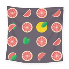 Wild Textures Grapefruits Pattern Lime Orange Square Tapestry (large)