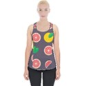 Wild Textures Grapefruits Pattern Lime Orange Piece Up Tank Top View1