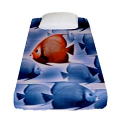 Swim Fish Fitted Sheet (single Size) by Mariart