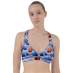 Swim Fish Sweetheart Sports Bra by Mariart