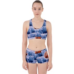 Swim Fish Work It Out Sports Bra Set by Mariart