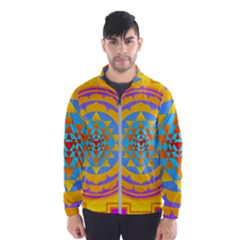 Triangle Orange Pink Wind Breaker (men) by Mariart